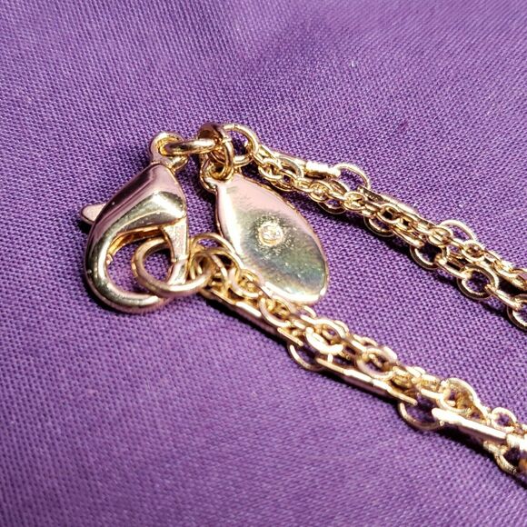 Ann Taylor Factory Signed Three Layer Necklace, Gold Tone w/Mini Baroque Pearls - Picture 12 of 12